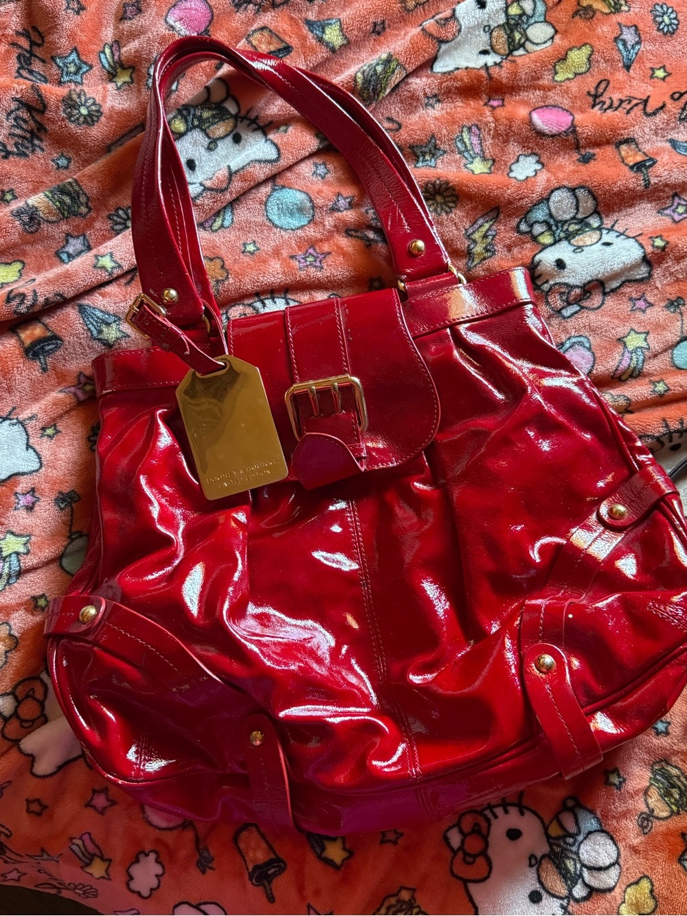 Red Patent Dooney & Bourke Limited Edition Tote Handbag - Women Bags